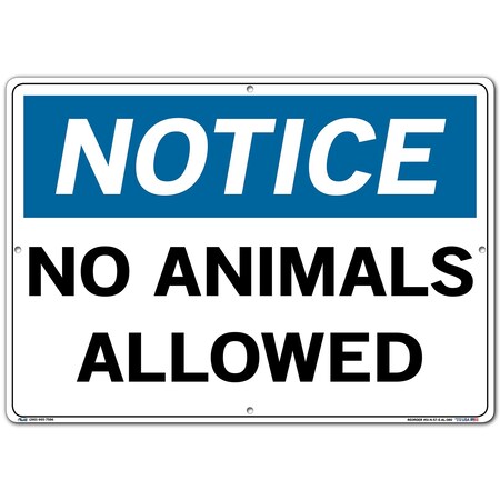 Vestil Aluminum Sign, 14-1/2" Height, 20-1/2" Width, Aluminum, Rectangle, English SI-N-57-E-AL-080